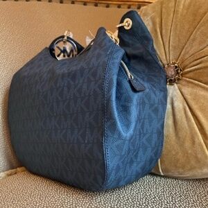 Michael Kors Blue Hobo Bag